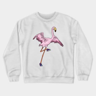 Flamingo Runner Running Sports Crewneck Sweatshirt